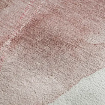 8' X 10' Merlot And Ivory Abstract Washable Area Rug With UV Protection