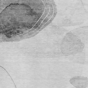 5' X 8' Gray And Ivory Abstract Washable Area Rug With UV Protection
