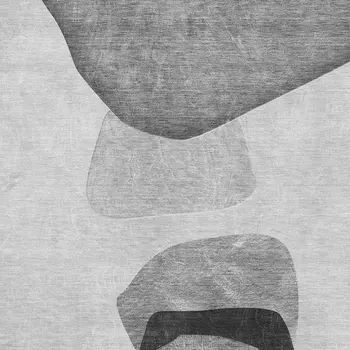 5' X 8' Gray And Silver Abstract Washable Area Rug With UV Protection