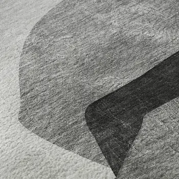 10' X 14' Gray And Silver Abstract Washable Area Rug With UV Protection