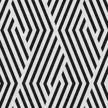 3' X 5' Black And Ivory Geometric Washable Area Rug With UV Protection