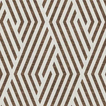9' X 12' Brown And Ivory Geometric Washable Area Rug With UV Protection