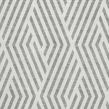 3' X 5' Gray And Ivory Geometric Washable Area Rug With UV Protection