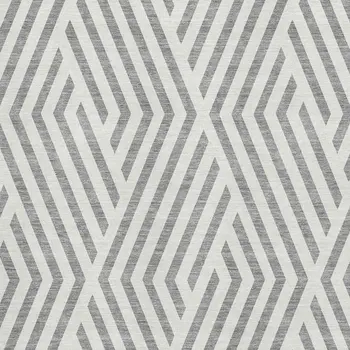 9' X 12' Gray And Ivory Geometric Washable Area Rug With UV Protection