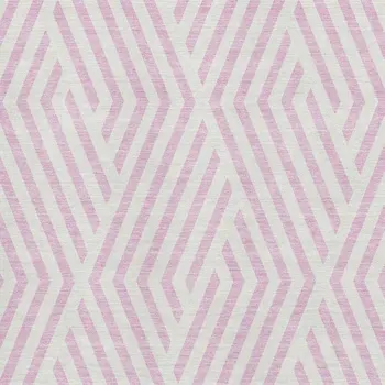 5' X 8' Pink And Ivory Geometric Washable Area Rug With UV Protection