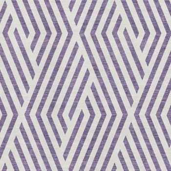3' X 5' Purple And Ivory Geometric Washable Area Rug With UV Protection