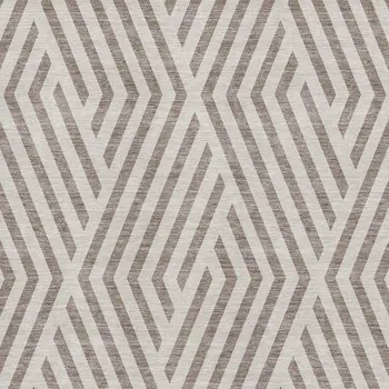 8' X 10' Taupe And Ivory Geometric Washable Area Rug With UV Protection