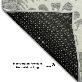 8' X 10' Gray And Ivory Floral Washable Area Rug With UV Protection
