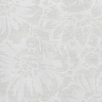 8' X 10' Ivory And Cream Floral Washable Area Rug With UV Protection