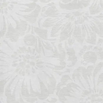 9' X 12' Ivory And Cream Floral Washable Area Rug With UV Protection