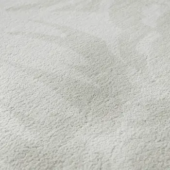 10' X 14' Ivory And Cream Floral Washable Area Rug With UV Protection