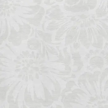 10' X 14' Ivory And Cream Floral Washable Area Rug With UV Protection