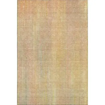 3' X 5' Blush And Gold Striped Washable Area Rug With UV Protection