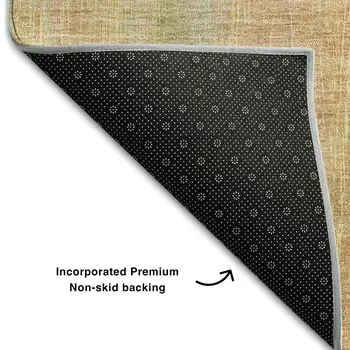 3' X 5' Blush And Gold Striped Washable Area Rug With UV Protection