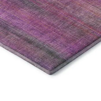 8' X 10' Lilac And Blush Striped Washable Area Rug With UV Protection