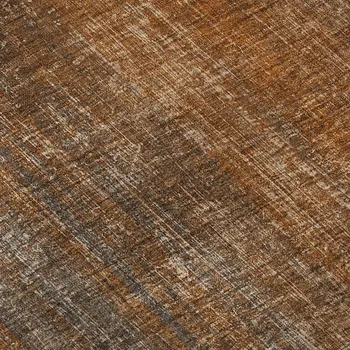 10' X 14' Rust And Gray Striped Washable Area Rug With UV Protection