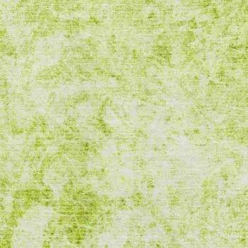3' X 5' Fern Green And Ivory Abstract Washable Area Rug With UV Protection