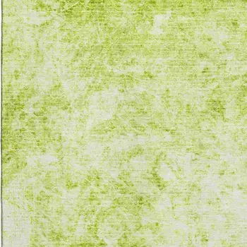 8' X 10' Fern Green And Ivory Abstract Washable Area Rug With UV Protection