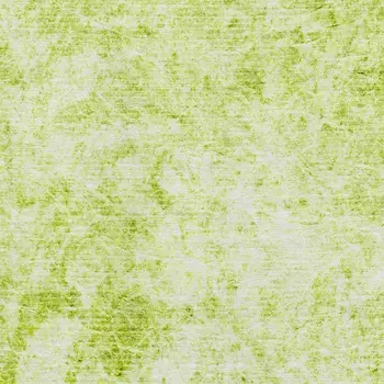 9' X 12' Fern Green And Ivory Abstract Washable Area Rug With UV Protection