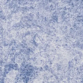 5' X 8' Blue And Ivory Abstract Washable Area Rug With UV Protection