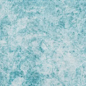 10' X 14' Teal And Ivory Abstract Washable Area Rug With UV Protection