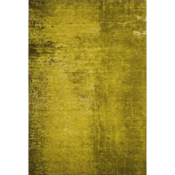 9' X 12' Gold And Gray Abstract Washable Area Rug With UV Protection