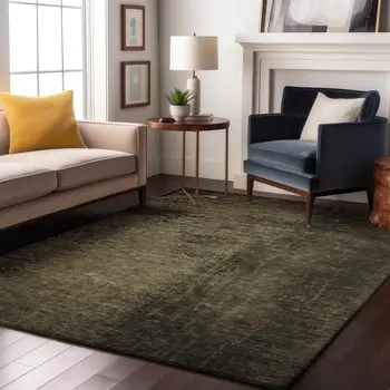 8' X 10' Gray And Silver Abstract Washable Area Rug With UV Protection