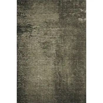 9' X 12' Gray And Silver Abstract Washable Area Rug With UV Protection