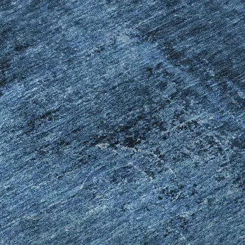 3' X 5' Navy Blue And Gray Abstract Washable Area Rug With UV Protection