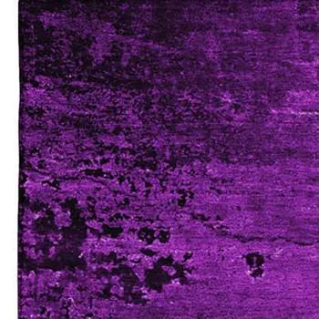 5' X 8' Purple And Gray Abstract Washable Area Rug With UV Protection