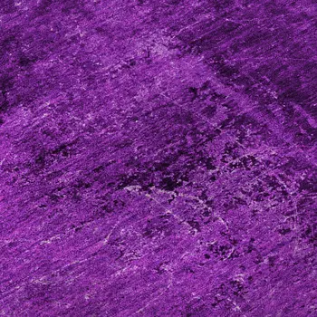 8' Purple And Gray Abstract Washable Round Rug With UV Protection