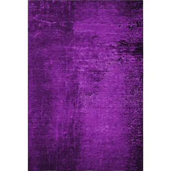 9' X 12' Purple And Gray Abstract Washable Area Rug With UV Protection