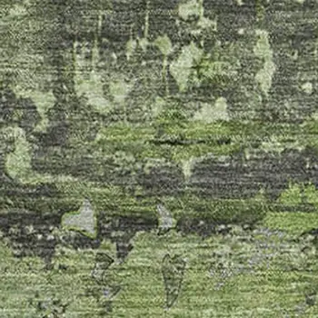 9' X 12' Green And Gray Abstract Washable Area Rug With UV Protection
