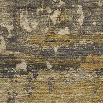 3' X 5' Coffee And Gray Abstract Washable Area Rug With UV Protection