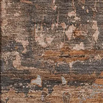 8' X 10' Terra Cotta And Gray Abstract Washable Area Rug With UV Protection