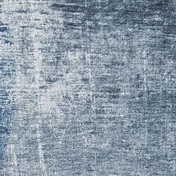 5' X 8' Blue And Ivory Abstract Washable Area Rug With UV Protection