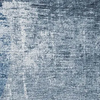 9' X 12' Blue And Ivory Abstract Washable Area Rug With UV Protection
