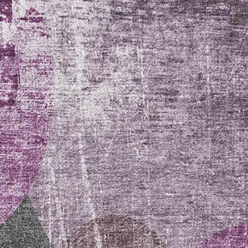 5' X 8' Cabernet And Ivory Abstract Washable Area Rug With UV Protection