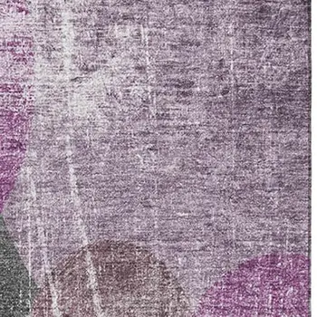 8' X 10' Cabernet And Ivory Abstract Washable Area Rug With UV Protection
