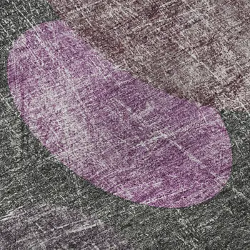 9' X 12' Cabernet And Ivory Abstract Washable Area Rug With UV Protection