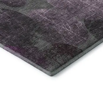 10' X 14' Cabernet And Ivory Abstract Washable Area Rug With UV Protection