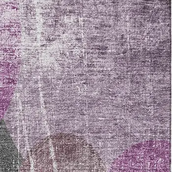 10' X 14' Cabernet And Ivory Abstract Washable Area Rug With UV Protection