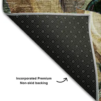 8' X 10' Beige Blue And Purple Floral Washable Area Rug With UV Protection