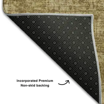 5' X 8' Beige And Ivory Abstract Washable Area Rug With UV Protection