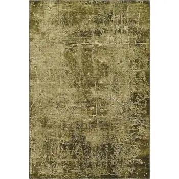 8' X 10' Brown And Ivory Abstract Washable Area Rug With UV Protection