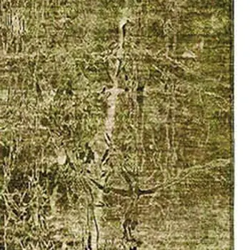 9' X 12' Brown And Ivory Abstract Washable Area Rug With UV Protection
