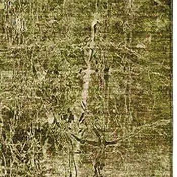 10' X 14' Brown And Ivory Abstract Washable Area Rug With UV Protection