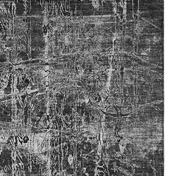 3' X 5' Gray And Ivory Abstract Washable Area Rug With UV Protection