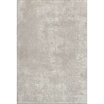 10' X 14' Ivory And Cream Abstract Washable Area Rug With UV Protection