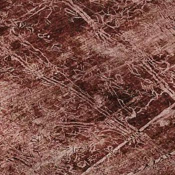3' X 5' Merlot And Ivory Abstract Washable Area Rug With UV Protection